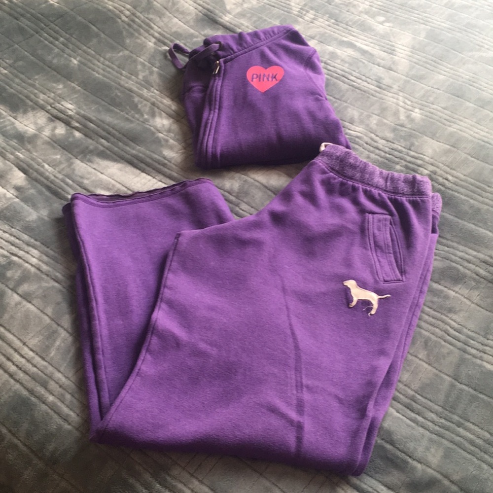 💜💕Rare purple 💕sweatsuit Victoria Secret